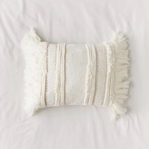 Uo Home Codi Fringed Bolster Pillow